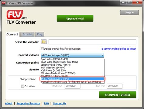 flv converter to mp3.